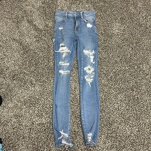 American Eagle Next Level Stretch Distressed Skinny Jeans